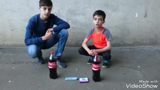 Фантан из Coca-Cola. ЧеЛеНдЖ| Кока Кола (coca cola) + Ментос (Mentos) | Подарок Светящийся Спиннер))