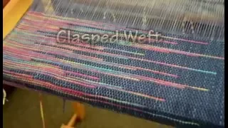 Clasped Weft weaving on a rigid heddle loom