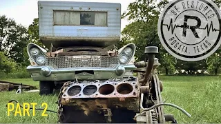 Engine Removal For Diesel Swap? | Abandoned Motorhome Part 2 | Lincoln Continental Camper | RESTORED