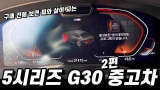 BMW 5시리즈 G30 중고차 구매전 보면 피와 살이되는 영상 2편.