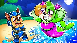 Oh No! Skye Mermaid Turns Into A ZOMBIE?! - Very Sad Story - Paw Patrol Ultimate Rescue - Rainbow 3