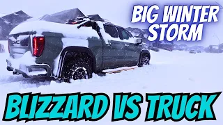 Witness A Canadian Blizzard First-Hand in My GMC Sierra AT4 - Winter Snowstorm Mayhem