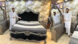 Latest Design Solid Shesham Wood Bed Set Luxury Design on Factory Rate Islamabad Furniture HomeDecor