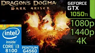 Dragon's Dogma Dark Arisen - GTX 1050 ti - i3 8100 - G4560 - 1080p - 1440p - 4K - benchmark