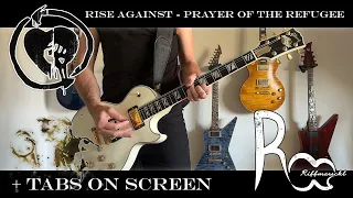 Rise Against - Prayer Of The Refugee Guitar Cover with Tabs on screen 4K UHD