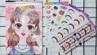 [ToyASMR] Makeup Lovely, sticker 👄💄 #paperdiy #asmr