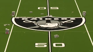 Raiders logo and turf added inside Allegiant Stadium June 2020