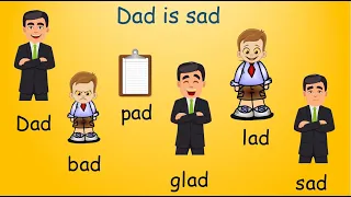 Fun Phonics: Dad is Sad Story| Storytelling for Children |Develop early reading |Reading CVC words.