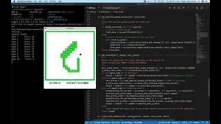 AI agent playing Snake
