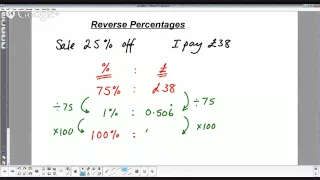 Reverse Percentages (N)