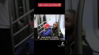 Fake book covers on NY subway
