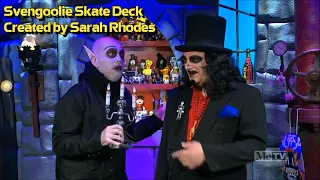 Sarah Rhodes' Svengoolie skate art cameo in Nostalgiaferatoo's recent Sven guest cameo!