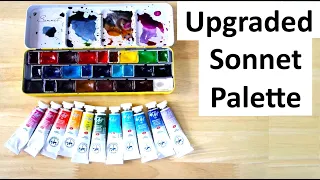 Swatching My Upgraded Sonnet Watercolor Palette  (White Nights)