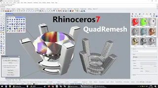 Rhinoceros 7 конвертация модели с помощью Quad remesh #2