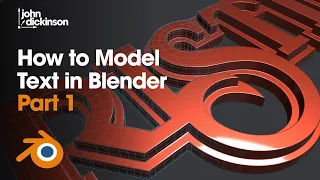 How to Model Text in Blender - Part 1
