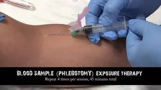 Blood drawing, blood sample exposure therapy