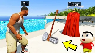 SHINCHAN AND FRANKLIN I STOLE THOR'S STORMBREAKER AXE FROM THOR IN GTA 5 TAMIL