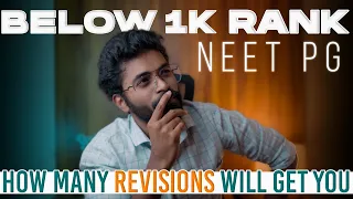 How many Revisions will get you BELOW 1000 RANK | NEET PG | #neet2023  | DR.JTM