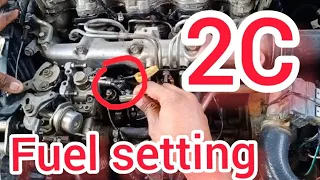 How to Toyota 2c diesel pump fuel setting 2c diesel engine diesel pump setting