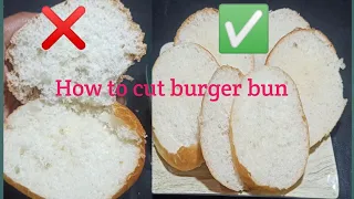 How to cut Burger Buns in half|Right way to cut Burger Bun|Burger cutting |@Savita.ki_rasoi-1010 |