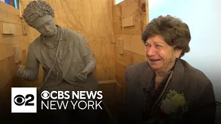 95-year-old retired NYC seamstress reunited with statue made in her likeness