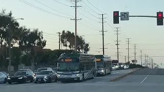 Two Torrance Transit Buses at Torrance, California. (PREMIERE)