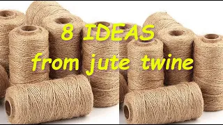 8 DIY IDEAS from jute with your own hands. Ideas from jute. Handmade jute crafts.