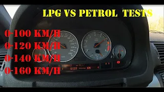 BMW X5 4.4i E53 286 HP Stock | Acceleration Test Highway 0-100,120,140,160 | Petrol vs LPG | V8