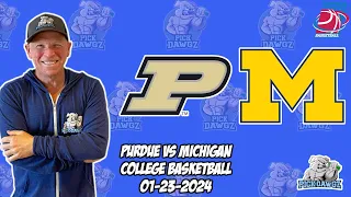 Purdue vs Michigan 1/23/24 Free College Basketball Picks and Predictions  | NCAAB Pick