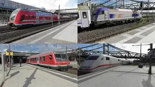 Trains at Berlin-Gesundbrunnen with y-wagons, Br112 & 143, Twindexx, ICE 1,2 & T, EC and much more