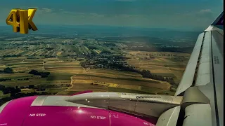 Wizz Air A321-NEO (ECONOMY) landing at Krakow Airport