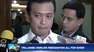 Enrile's resignation all for show, critics say