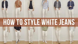 12 Casual Outfits Styling White Jeans | Mens Spring & Summer Style