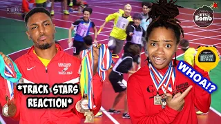 *TRACK STARS REACTION* [BANGTAN BOMB] 'BTS 400-meter relay race' Compilation| CAN THEY BEAT US? 🤨