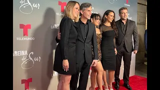 Kate del Castillo y el elenco de la tercera temporada de 'La Reina del Sur' en Los Ángeles.