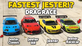 GTA 5 ONLINE - JESTER RR VS JESTER CLASSIC VS JESTER VS JESTER RACECAR (WHICH IS FASTEST JESTER?)