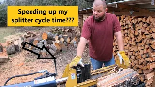 #232 Part #1 Speeding up my log splitter cycle time! Tractor supply log splitter