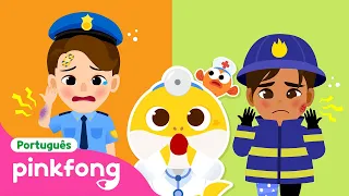 Oof! O Policial Está Ferido! | Brincando no Hospital🏥| Pinkfong, Bebê Tubarão! Canções para Crianças