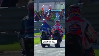 Alex - 1, Marc - 1 🤭 #AlexRins #MarcMarquez #MotoGP #motorsport #superbike