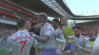 FIFA 22 | PS5 | Arsenal 1-2 Man Utd- Ronaldo scores 92nd min winner and causes mass team celebration