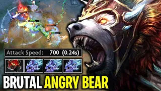 BRUTAL ANGRY BEAR MAX ATTACK SPEED 3x MOONSHARD + MASK OF MADNESS URSA | DOTA 2