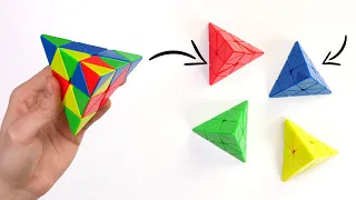 I Destroyed my Pyraminxes to Make This 🔥Asmr DIY force puzzles