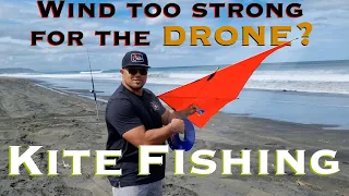 Wind Too Strong For Drones - Kite Fishing