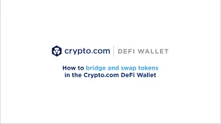 How to bridge and swap tokens in the Crypto.com DeFi Wallet