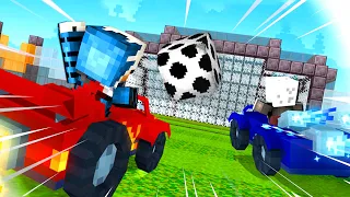 GIOCHIAMO A CALCIO CON LE MACCHINE SU MINECRAFT - ITA