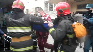 20.04.2021. Гомель. Пожар со спасённым по улице Головацкого