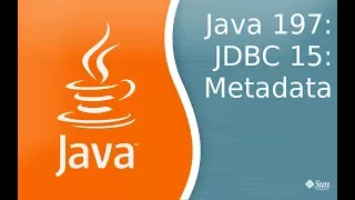 Урок Java 197: JDBC 15: Metadata