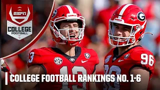 CFP Rankings No. 1-6 REVEALED | ESPN College Football