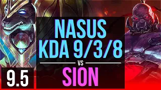 NASUS vs SION (TOP) | KDA 9/3/8 | BR Grandmaster | v9.5