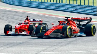 Ferrari F1 2022 vs Ferrari F1 2000 Micheal Schumacher at Red Bull Ring